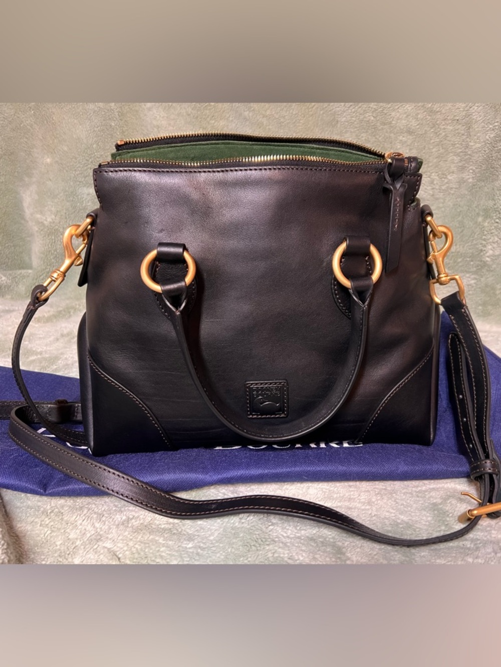 Dooney & Bourke Black Florentine Satchel 38 - Picture 9 of 9